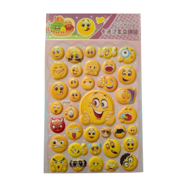 20 X13cm Orta Boy emoji gülen yüz Puffy genç çocuk kız erkek etiket çıkartma sticker