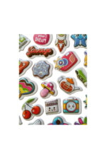 20 X13cm Orta Boy pop-art2 magazin trend telefon tablet Puffy genç kız erkek etiket çıkartma sticker - Görsel 3
