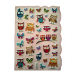 20 X13cm Orta Boy baykuş Kabartmalı Puffy çocuk kız erkek etiket çıkartma sticker