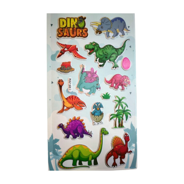 Kabartma Dinozor-3 puffy çocuk kız erkek defter tablet telefon dekoratif etiket çıkartma sticker