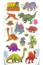 Kabartma Dinozor-3 puffy çocuk kız erkek defter tablet telefon dekoratif etiket çıkartma sticker - Görsel 8