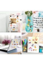 Kabartmalı Cute care bears model-2  çocuk kız erkek laptop tablet çanta etiket çıkartma sticker - Görsel 2