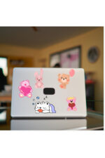 Kabartmalı Cute care bears model-2  çocuk kız erkek laptop tablet çanta etiket çıkartma sticker - Görsel 3