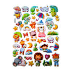 25x20 cm Büyük Boy Kabartmalı model-1  çocuk genç çıkartma telefon tablet etiket sticker