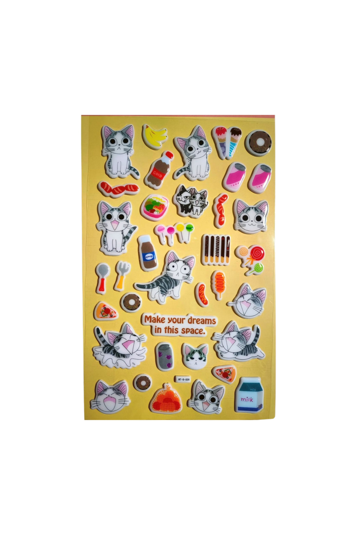 1_org_zoom-1322.jpg Sevimli kedi model-5 black cat family puffy telefon defter PC yapıştır çocuk etiket çıkartma sticker - Görsel 1