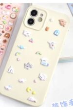Sevimli kedi model-6 black cat family puffy telefon defter PC yapıştır çocuk etiket çıkartma sticker - Görsel 2