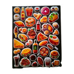 25x20 cm Büyük Boy Kabartmalı model-8 çocuk genç çıkartma telefon tablet etiket sticker