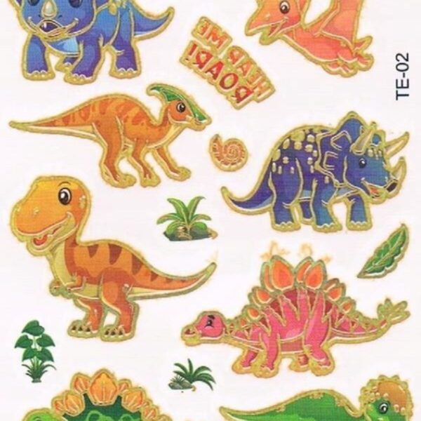 Dinozor model-2  çocuk deniz yaz erkek kız çıkartma etiket geçici dövme