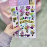 2 sayfa Dekoratif party doğum günü model-2 3d sticker balon etiket defter telefon laptop PC çıkartma