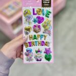 Dekoratif party doğum günü model-1 3d sticker balon puffy etiket defter telefon laptop PC çıkartma