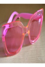 Üç Adet Pembe Mor Kırmızı Transparent Yaz Çocuk Kız Erkek Güneş Gözlüğü Seti - Görsel 4