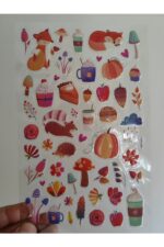 Büyük boy kabartmalı hayvan doğa çevre çıkartma sticker etiket