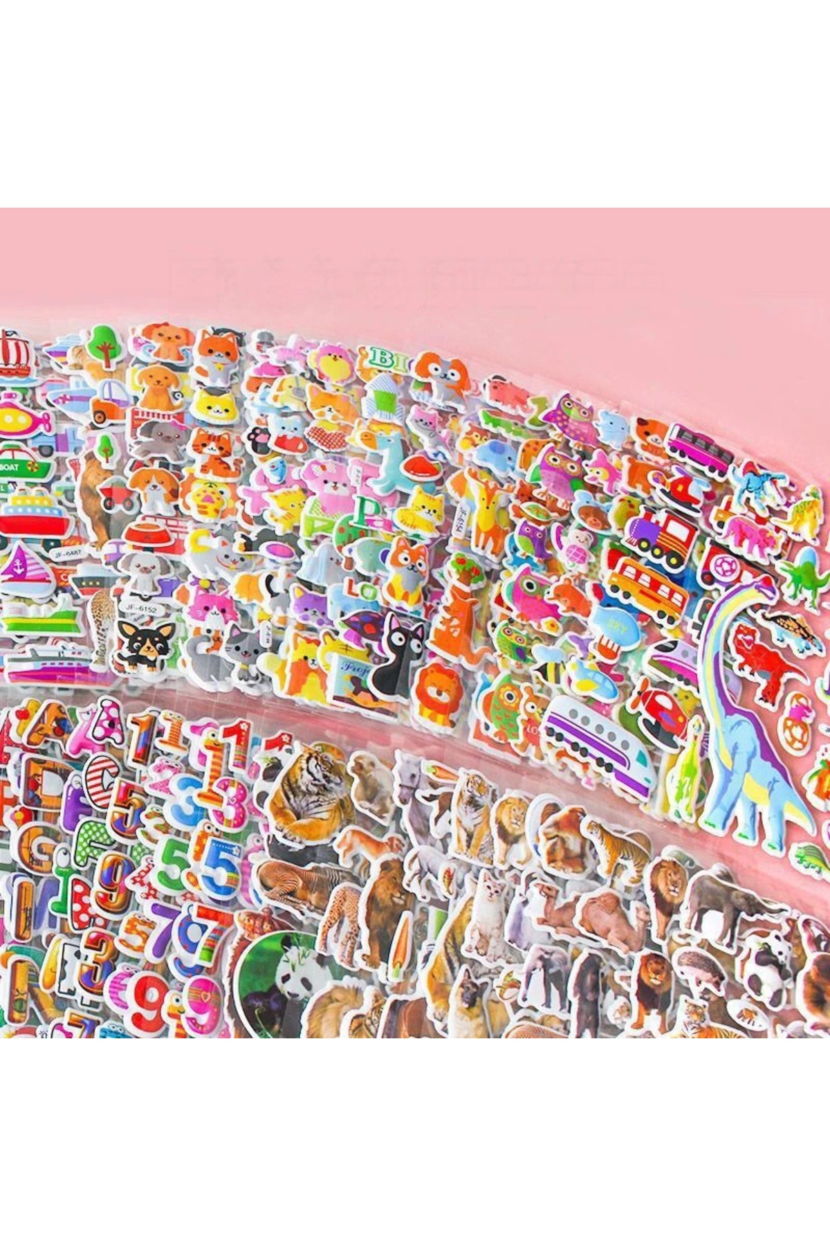 1_org_zoom-2130.jpg 10 sayfa hayvanlar alemi meyve sebze dinozor araba çocuk çıkartma sticker defter yapıştır etiket - Görsel 1