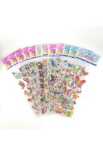 5 sayfa çoklu adet figür hayvanlar alemi çocuk çıkartma sticker defter yapıştır etiket - Görsel 8