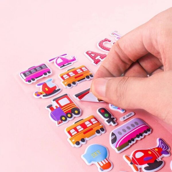 5 sayfa çoklu adet figür spor arabalar taşıtlar otobüs çocuk çıkartma sticker defter yapıştır etiket