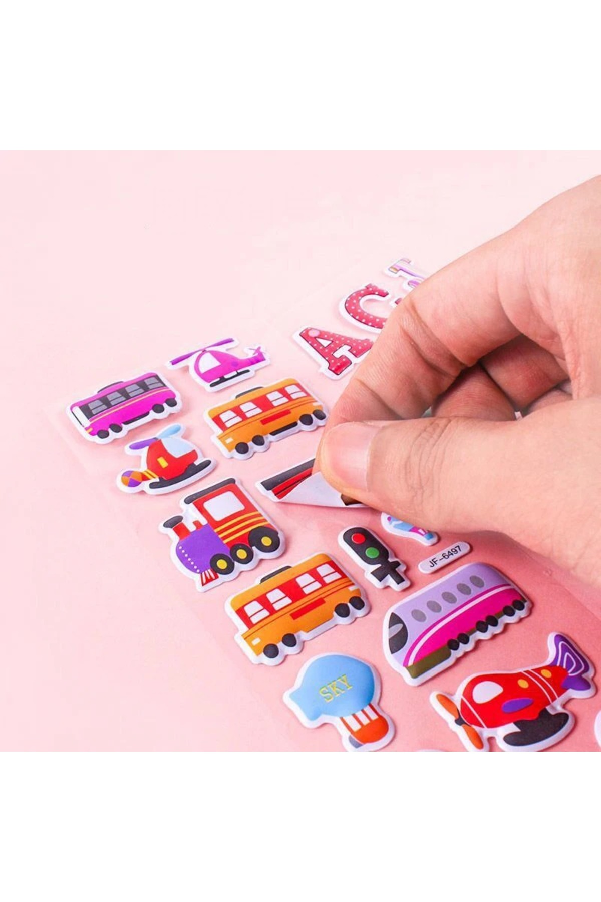 1_org_zoom-2144.jpg 5 sayfa çoklu adet figür spor arabalar taşıtlar otobüs çocuk çıkartma sticker defter yapıştır etiket - Görsel 1