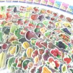 5 sayfa çoklu adet figür meyve sebze fruit çocuk çıkartma sticker defter yapıştır etiket