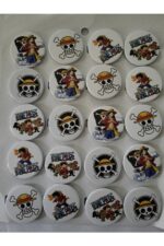 5 adet One piece anime çanta dekoratif tarz baskı tasarım rozet