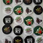 5 adet Star wars Yoda çanta dekoratif tarz baskı tasarım rozet