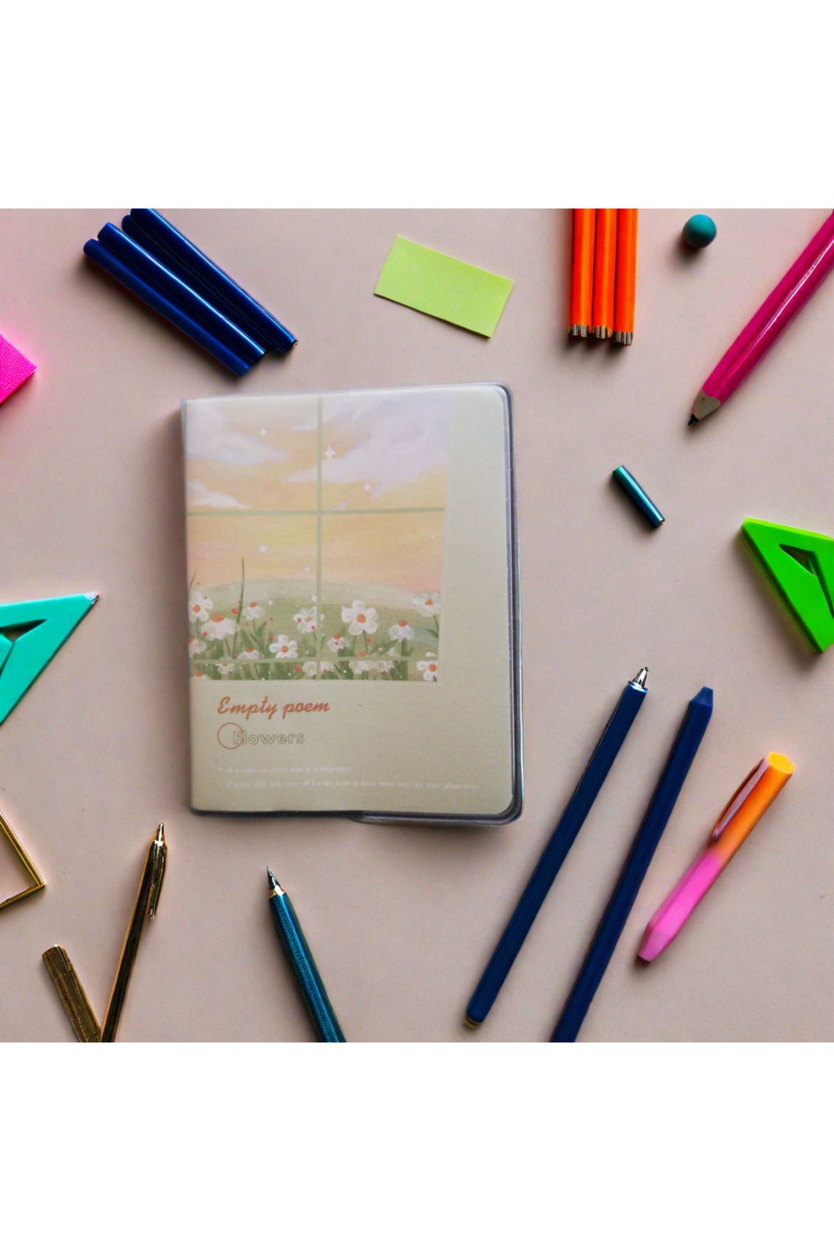 1_org_zoom-2320.jpg 54 sayfa 7.2 X 9.6 cm mini retro manzaralı PVC kapaklı çıkartma yazı defter - Görsel 1