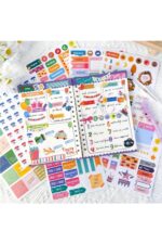 5 adet büyük boy sayfa renkli sticker çıkartma planlayıcı işaretler etiket defter süsleme (Y-1)
