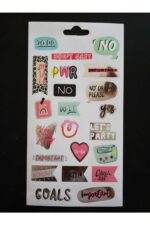 5 adet büyük boy sayfa renkli sticker kız erkek çıkartma planlayıcı işaretler defter süsleme (B-5) - Görsel 4