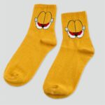 garfield desenli okul karakter renkli çorap