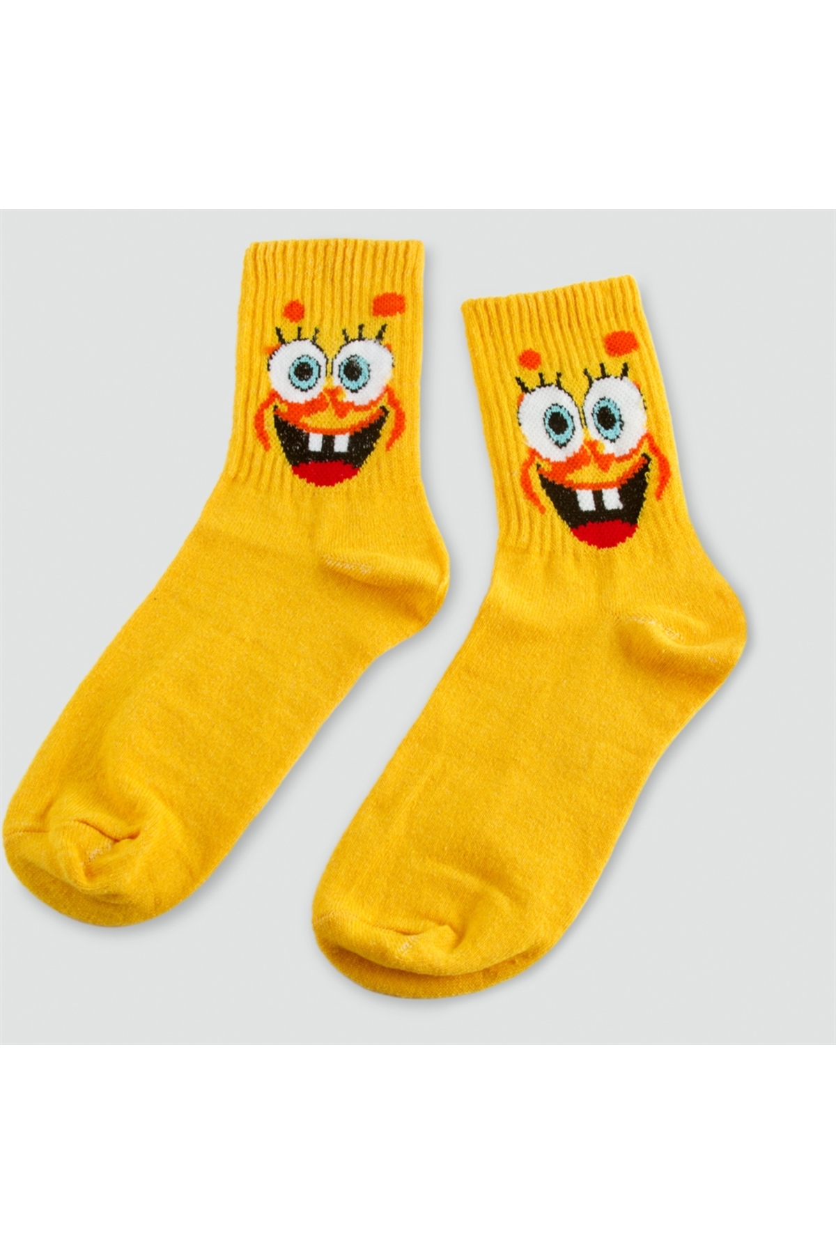 1_org_zoom-2554.jpg 37-41 arası uygun garfield pembe panter sünger bob polyester desenli okul karakter renkli çorap - Görsel 1