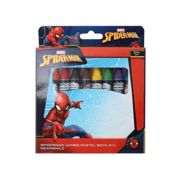 8'li jumbo pastel boya spiderman örümcek adam set takım