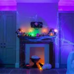 Örümcekli örümcek ağı halloween cadılar bayramı korkunç dekor aksesuar atmosfer