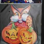 3D büyük boy duvar sticker süs korku dekorasyon halloween cadılar bayramı