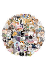 10 adet kedi çıkartma sticker çocuk erkek kız notebook defter bilgisayar etiket - Görsel 5