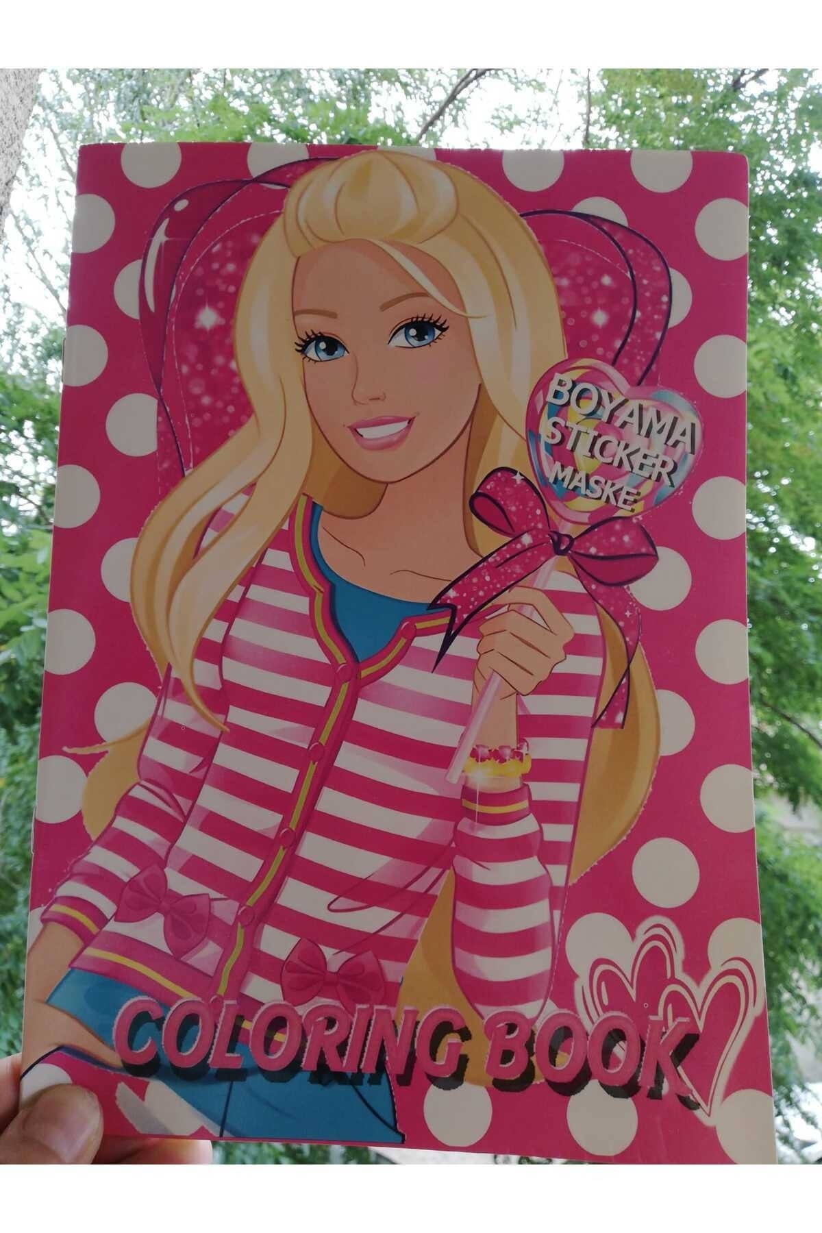 1_org_zoom-2860.jpg Barbie Sticker Etiket Çıkartma Çocuk Kız Boyama Kitabı - Görsel 1