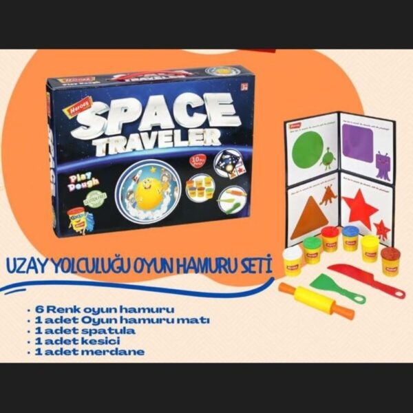 Space Traveler uzay yolculuğu çocuk oyun hamuru seti