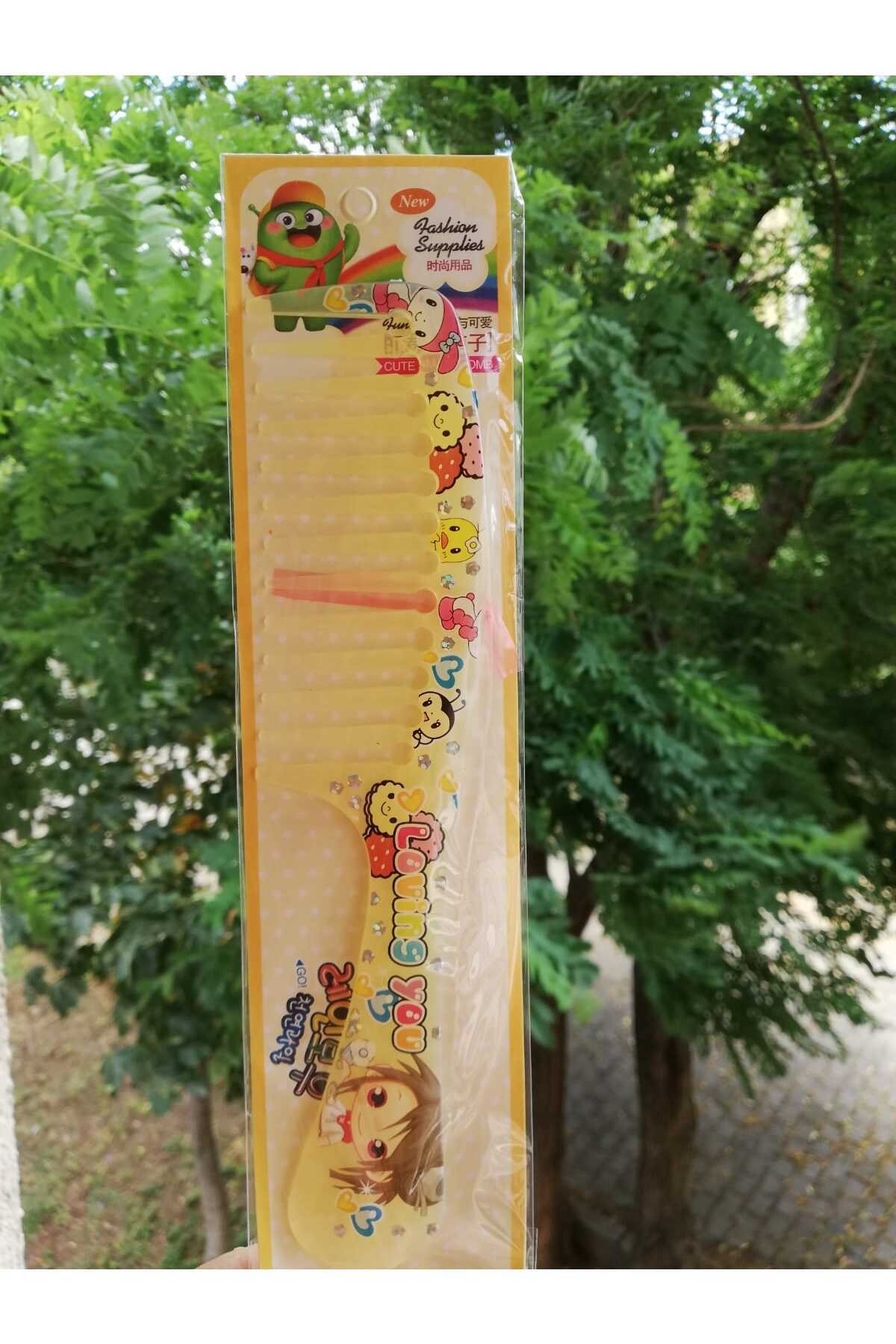 1_org_zoom-2946.jpg Çocuk kız renkli saç kuyruk ince cute brush comb tarak - Görsel 1