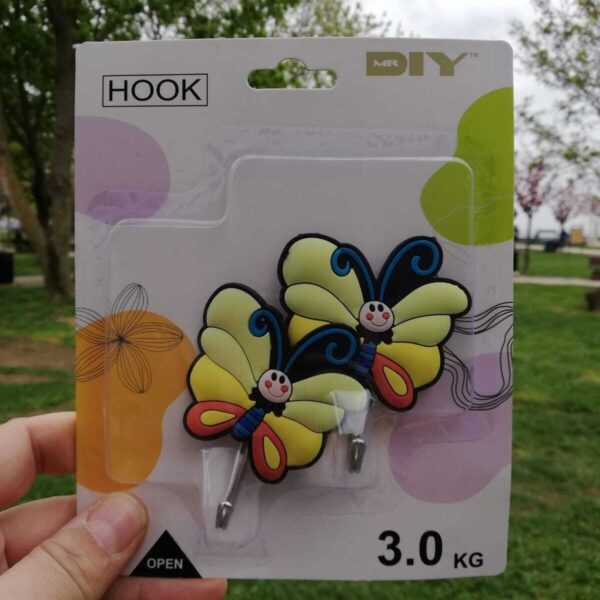 Kelebek Çocuk Kapı Ev Hook Tutacak Giysi Kanca Askı