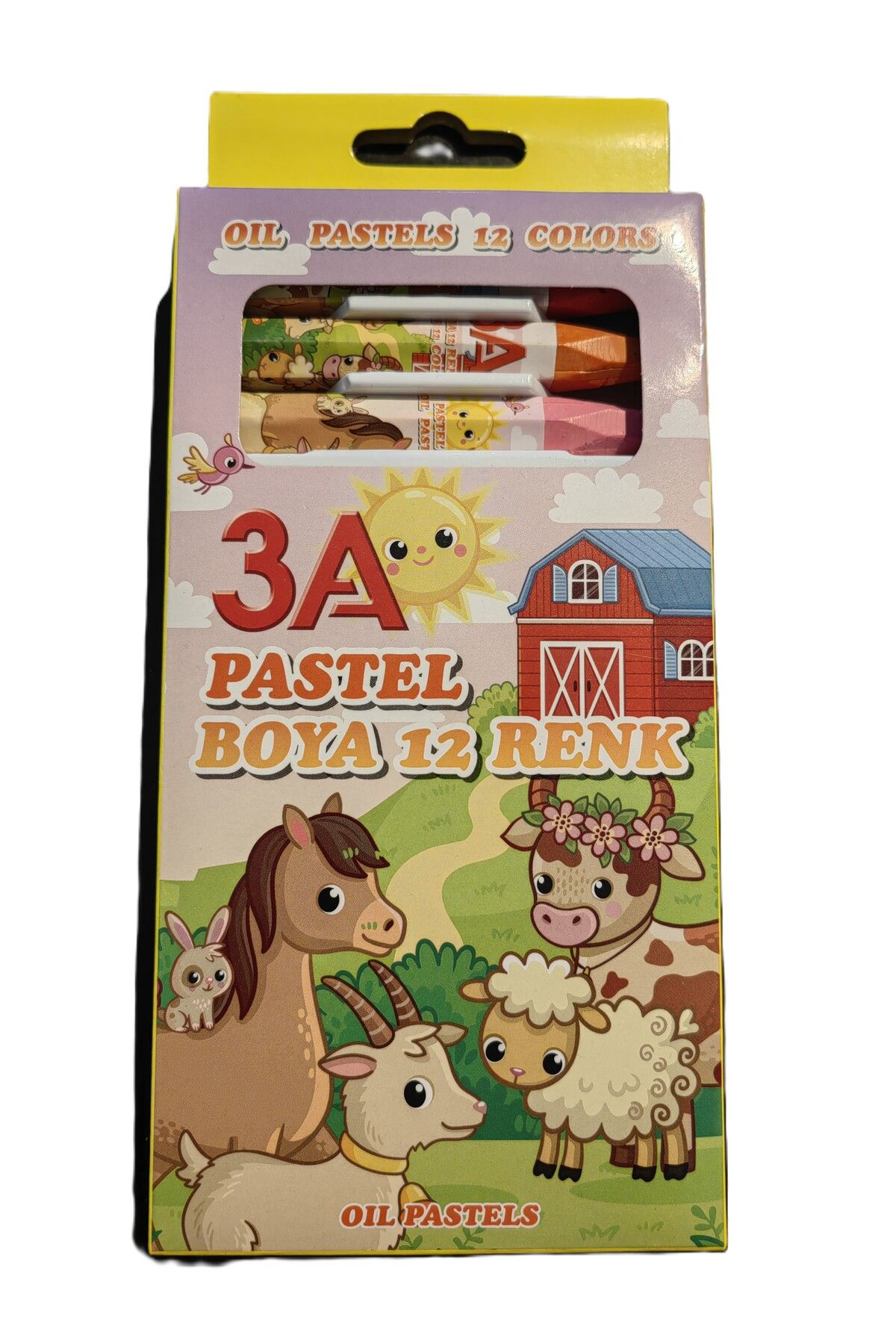 1_org_zoom-306.jpg 12 Renk Çocuk Okul Öğrenci Kız Erkek Non Toxic Pastel Boya - Görsel 1