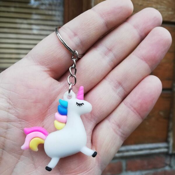 Unicorn Oyuncak Silikon Çanta Süsü Keychain Çocuk Kız Erkek Figür Anahtarlık