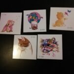 5 Adet Kedi Köpek Tavşan Unicorn Çocuk Stickers Model-6 Geçici Dövme