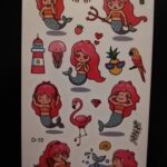 Denizkızı D10 Bebek Çocuk Sticker Etiket Makyaj Geçici Dövme