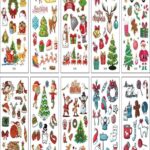 10 Sayfa Yılbaşı Temalı Christmas Geçici Dövme Çocuk Yetişkin Dövmesi