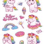 Unicorn U6 Bebek Çocuk Sticker Etiket Makyaj Geçici Dövme