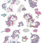 Unicorn U7 Bebek Çocuk Sticker Etiket Makyaj Geçici Dövme