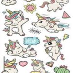 Unicorn U3 Bebek Çocuk Sticker Etiket Makyaj Geçici Dövme