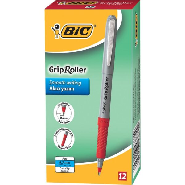 Grip Roller 0.7mm Kalem 12'li Kutu - Kırmızı
