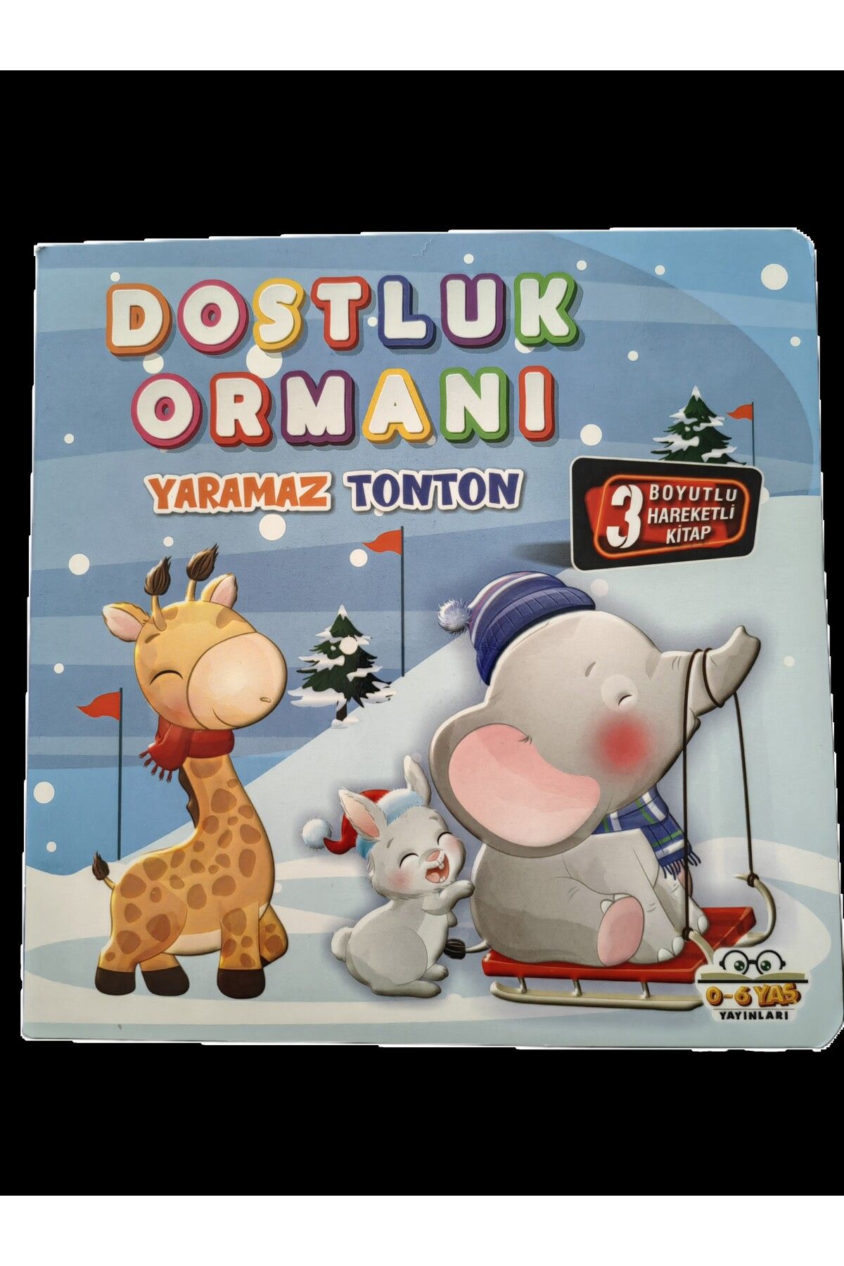 1_org_zoom-458.jpg 3 kitaplık 3 boyutlu hareketli dostluk ormanı panda zürafa fil tavşan serisi masal öykü çocuk kitap - Görsel 1