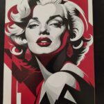 Ahşap MDF tablo retro poster marilyn monroe