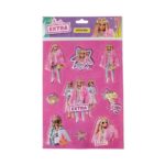 Kabartmalı 3D Barbie sticker model-2 çocuk okul defter etiket