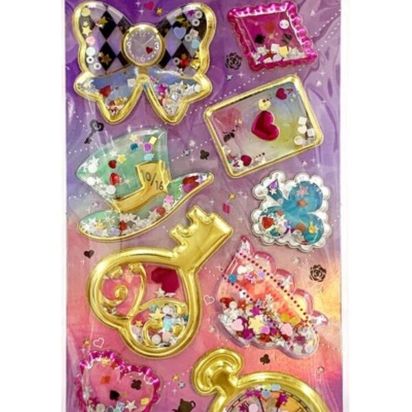Shining magic model-10 glitter kabartma şeffaf telefon tablet çocuk sticker etiket çıkartma