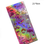 Shining magic model-5 glitter kabartma şeffaf telefon tablet çocuk sticker etiket çıkartma